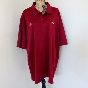 Men's Adidas Red Cleveland Golf Polo Shirt 3XT